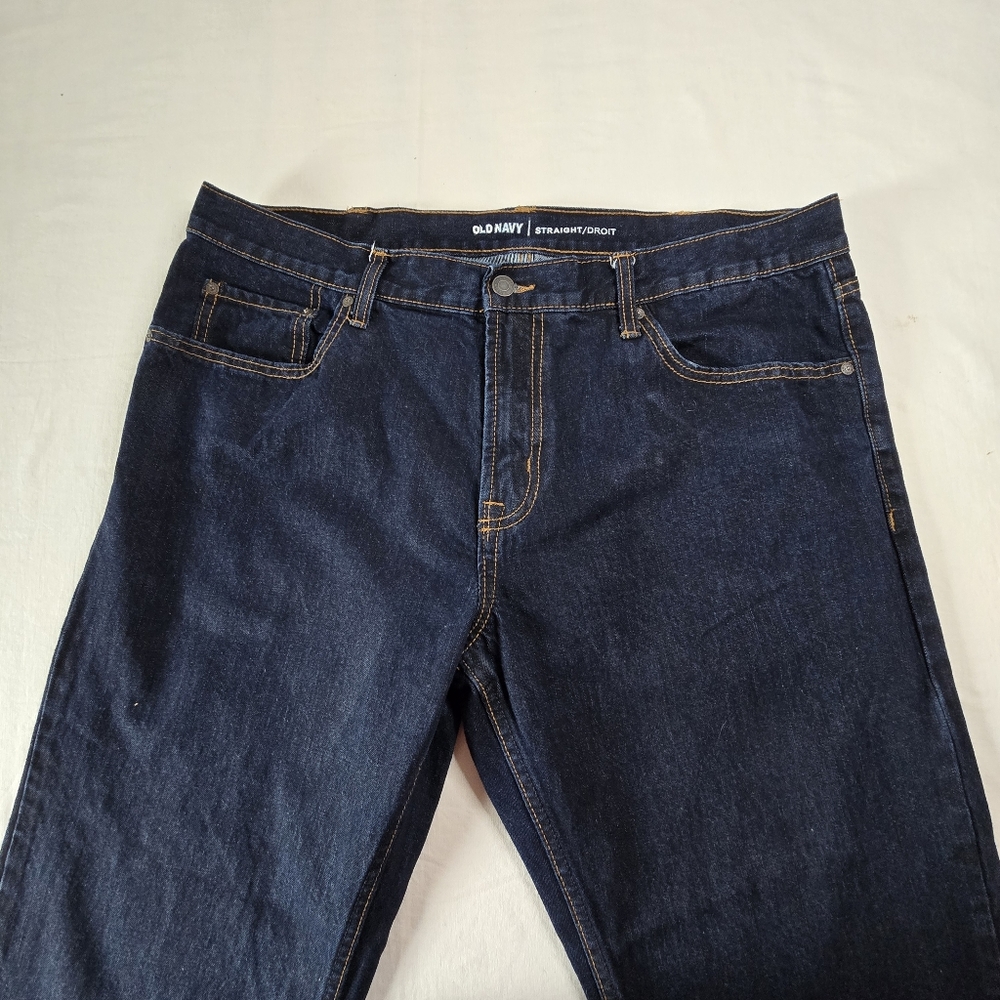 Old Navy Men's Straight Jeans - Dark Blue